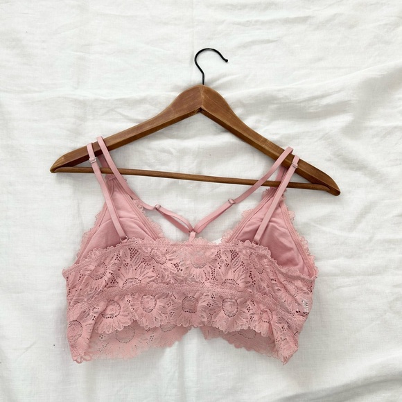 Aerie ANYTIME Sunflower Lace Padded Plunge Bralette - Picture 6 of 13